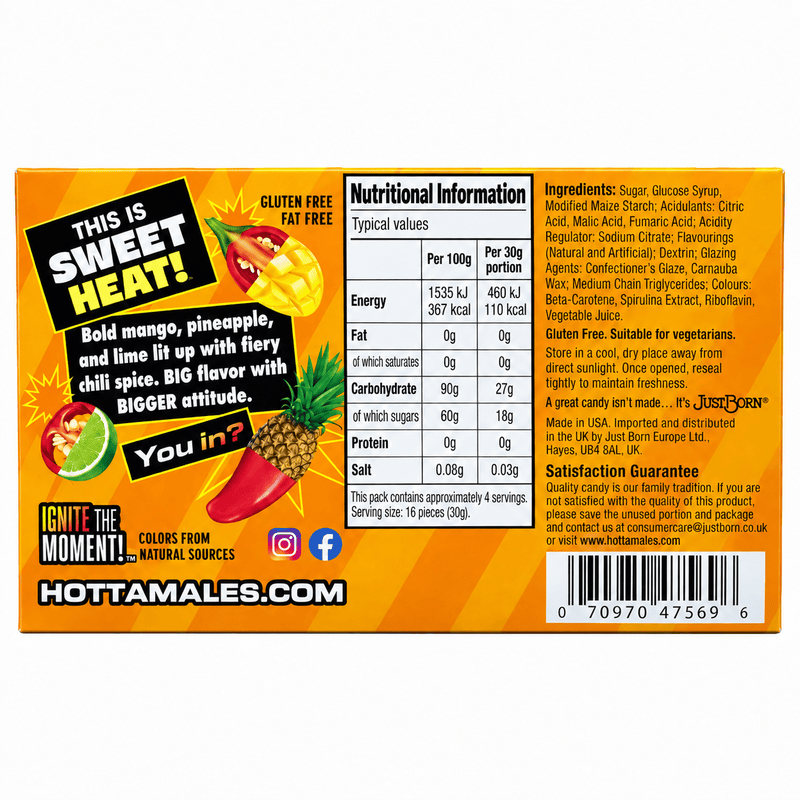 Hot Tamales TROPICAL HEAT Chewy Candies (USA) 120g