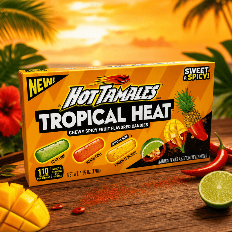 Hot Tamales TROPICAL HEAT Chewy Candies (USA) 120g