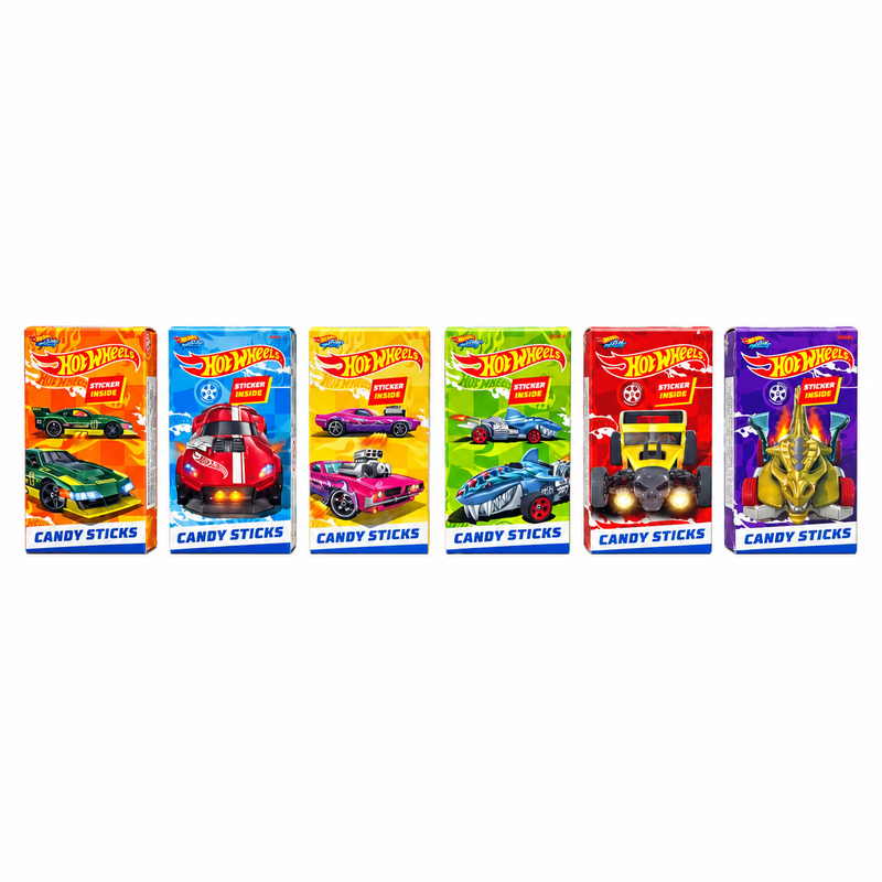 HOT WHEELS Let's Race Candy Sticks 6 Pack (6x16g) 96g
