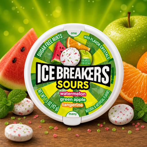 Ice Breakers Sours Watermelon & Green Apple Tangerine (USA) 42g