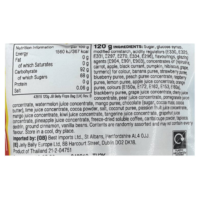 Jelly Belly BELLY FLOPS IRREGULAR JELLY BEANS 120g - Happy Candy UK LTD