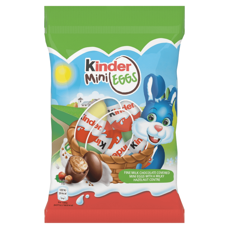 Kinder Milk Chocolate & Hazelnut Mini Easter Eggs Bag 75g