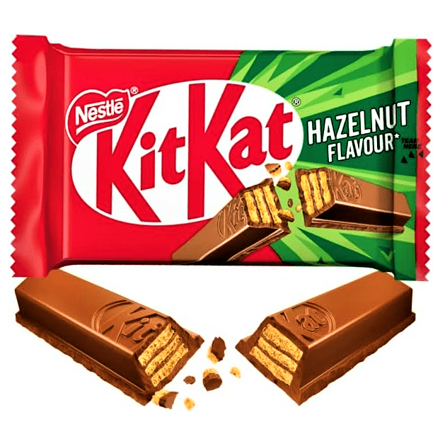 Kit Kat Hazelnut 4 Finger Chocolate Bar 41.5g - Happy Candy UK LTD