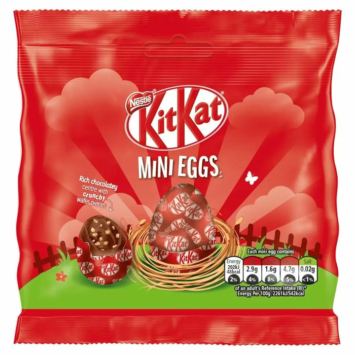 Kit Kat Milk Chocolate Filled Mini Eggs Pouch 81g - Happy Candy UK LTD