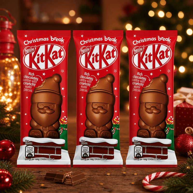 Kit Kat Santa 3 Pack Milk Chocolate Christmas Figure 3x29g