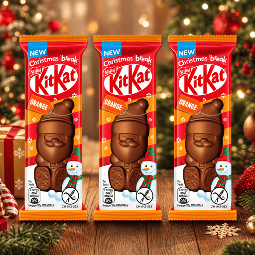 Kit Kat Santa Orange 3 Pack Milk Chocolate Figure 3x29g