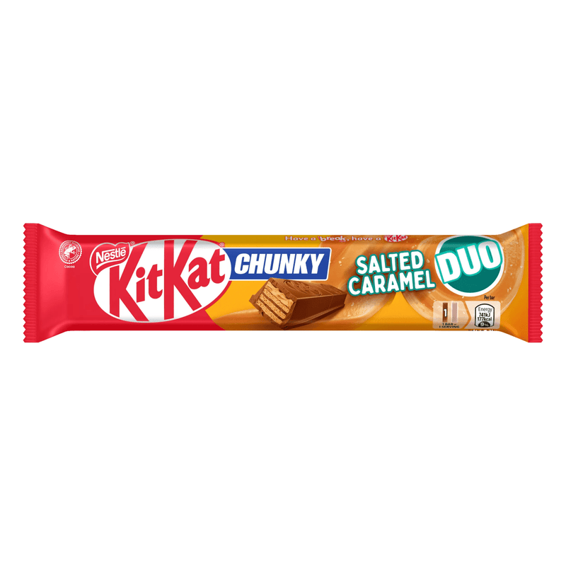 KitKat Chunky Duo SALTED CARAMEL Milk Chocolate Bar 68g - Happy Candy UK LTD