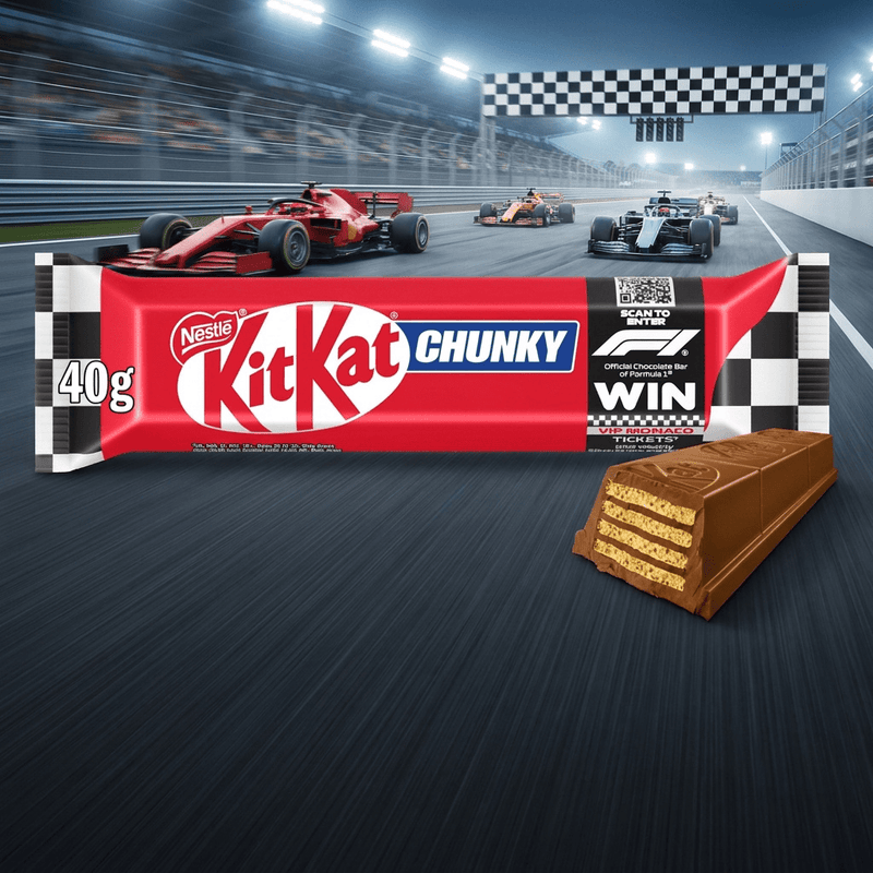 KitKat Chunky Formula 1 (F1) Milk Chocolate Bar 40g