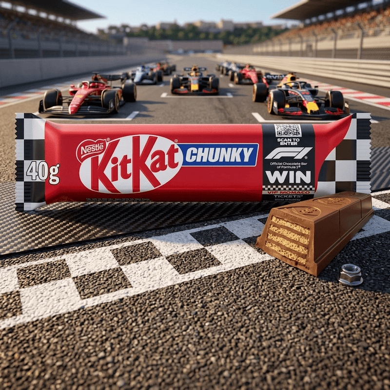 KitKat Chunky Formula 1 (F1) Milk Chocolate Bar 40g