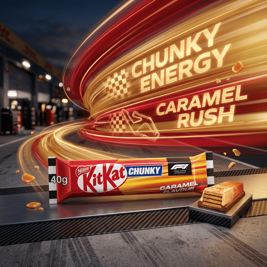 KitKat F1 Chunky Caramel Flavour Milk Chocolate Bar 40g — Happy Candy ...