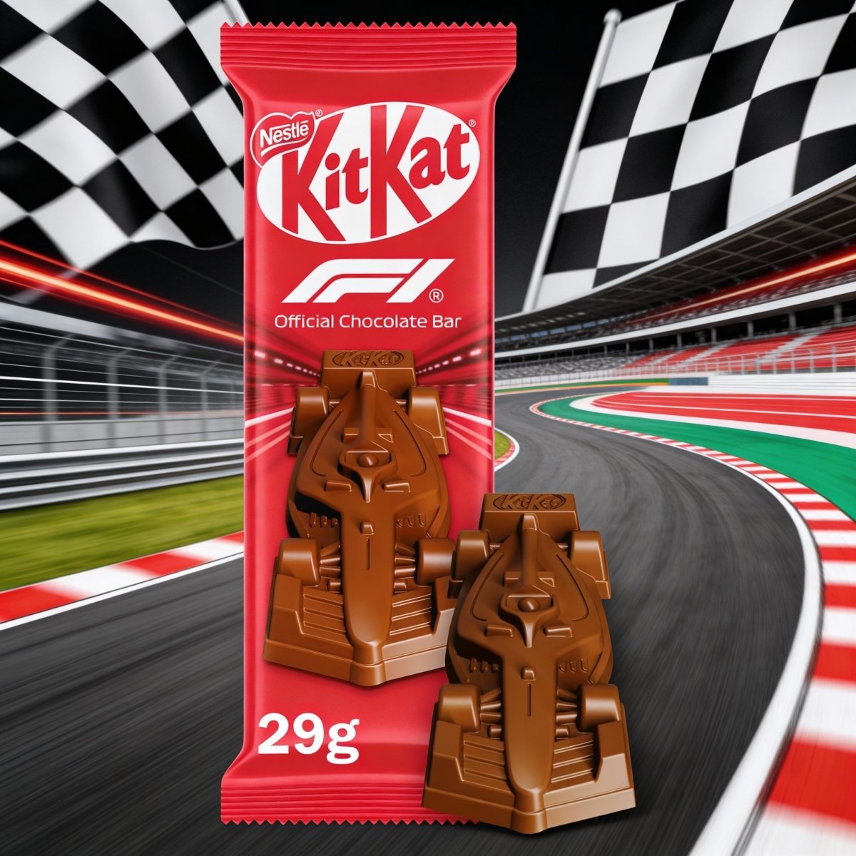 KitKat Formula 1 F1 Chocolate Car Figure 29g Happy Candy UK LTD kitkat-formula-1-f1-chocolate-car-figure-29g-happy-candy-uk-ltd