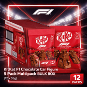 KitKat Formula 1 (F1) Chocolate Car Figure 5 Pack Multipack BULK BOX (12x55g)
