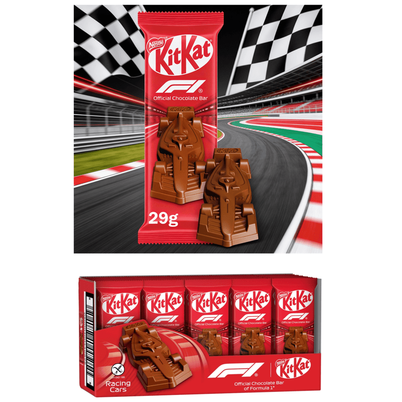 KitKat Formula 1 (F1) Chocolate Car Figure BULK BOX (30x29g)