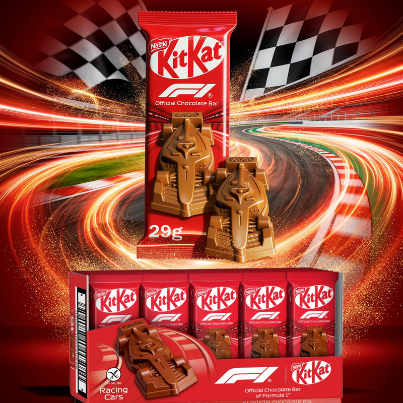 KitKat Formula 1 (F1) Chocolate Car Figure BULK BOX (30x29g)