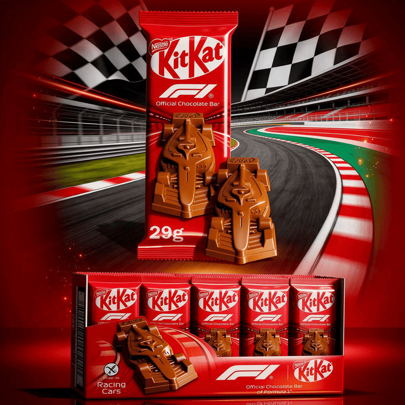 KitKat Formula 1 (F1) Chocolate Car Figure BULK BOX (30x29g)