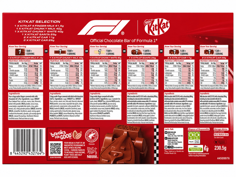 Kitkat Formula 1 (F1) Chocolate Selection Box 230.5g