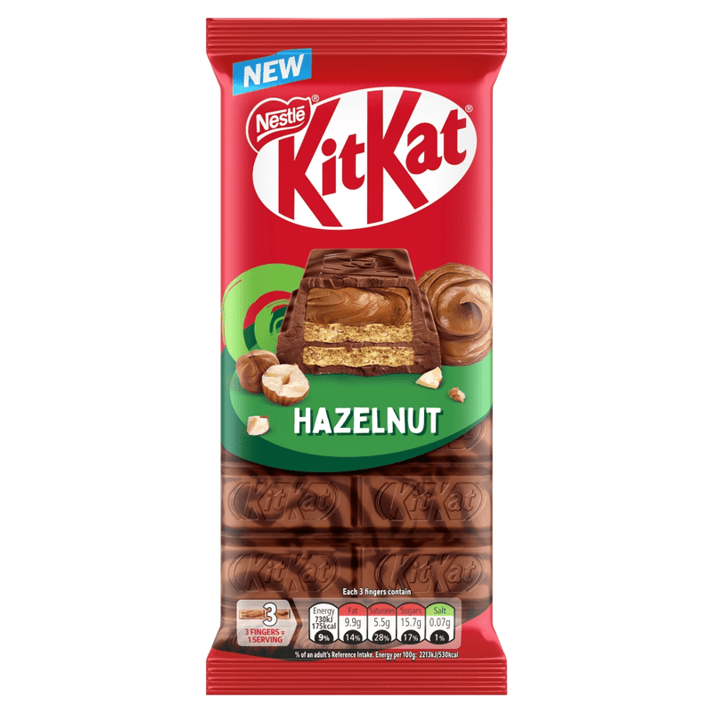 KitKat Hazelnut Chocolate Sharing Bar 99g - Happy Candy UK LTD