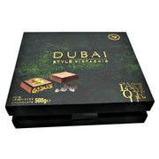 L'AMOUR Dubai Style Pistachio Milk Chocolates 32 Piece Gift Box 500g - Happy Candy UK LTD