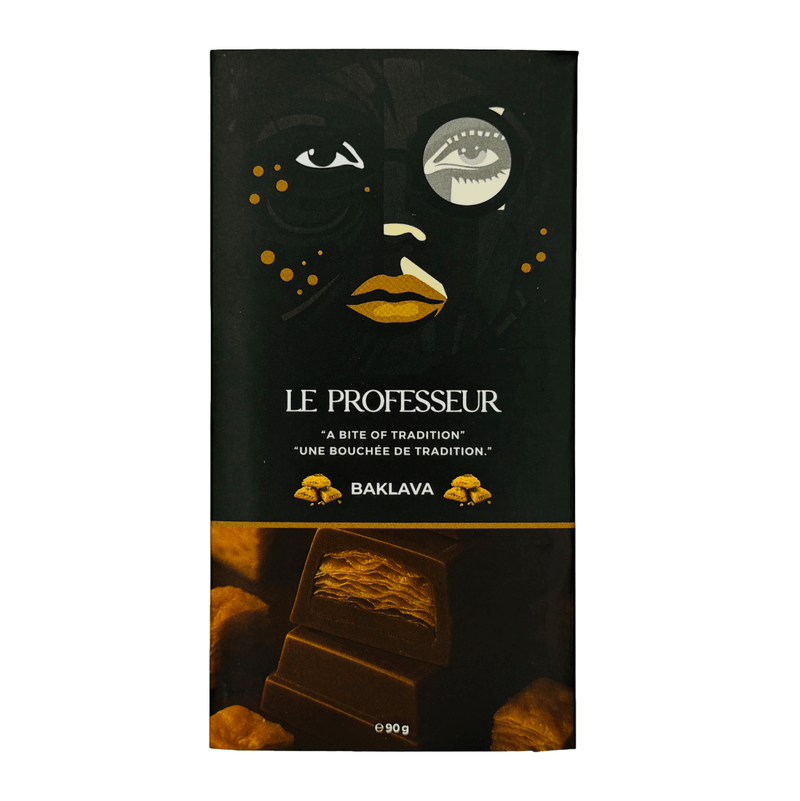 LE PROFESSEUR Milk Chocolate BAKLAVA Bar (IMPORT) 90g - Happy Candy UK LTD