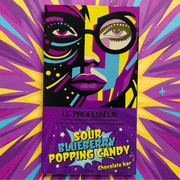 LE PROFESSEUR Milk Chocolate Bar SOUR BLUEBERRY POPPING CANDY(IMPORT) 90g - Happy Candy UK LTD