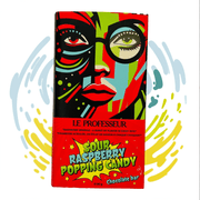 LE PROFESSEUR Milk Chocolate Bar SOUR RASPBERRY POPPING CANDY(IMPORT) 90g - Happy Candy UK LTD