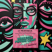 LE PROFESSEUR White Chocolate Bar BUBBLEGUM POPPING CANDY(IMPORT) 90g - Happy Candy UK LTD