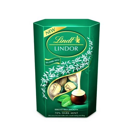 Lindt Lindor Dark Mint Chocolate Truffles Box 200g - Happy Candy UK LTD