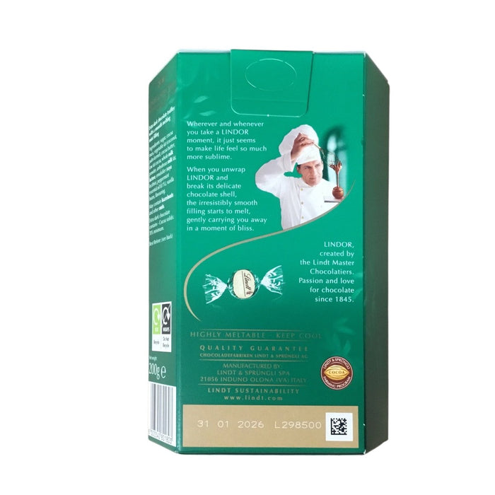 Lindt Lindor Dark Mint Chocolate Truffles Box 200g - Happy Candy UK LTD
