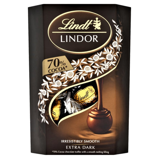 Lindt Lindor Extra Dark Chocolate Truffles 200g - Happy Candy UK LTD