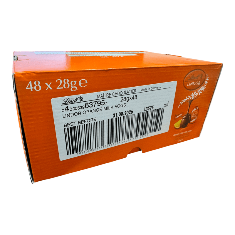 Lindt Lindor Filled Orange Chocolate Egg BULK RETAIL BOX 48x28g