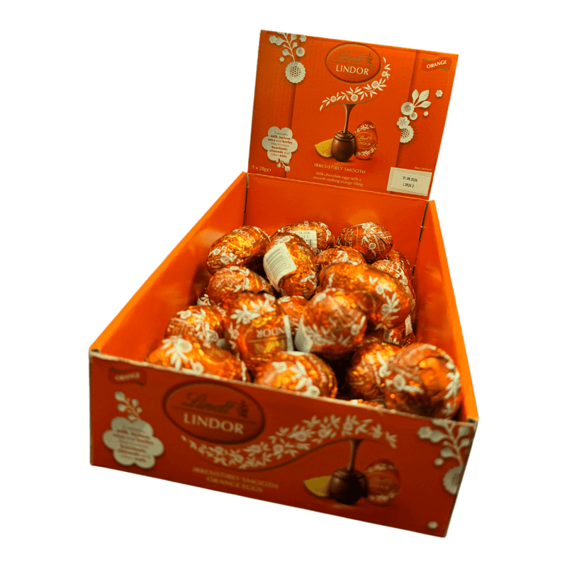 Lindt Lindor Filled Orange Chocolate Egg BULK RETAIL BOX 48x28g
