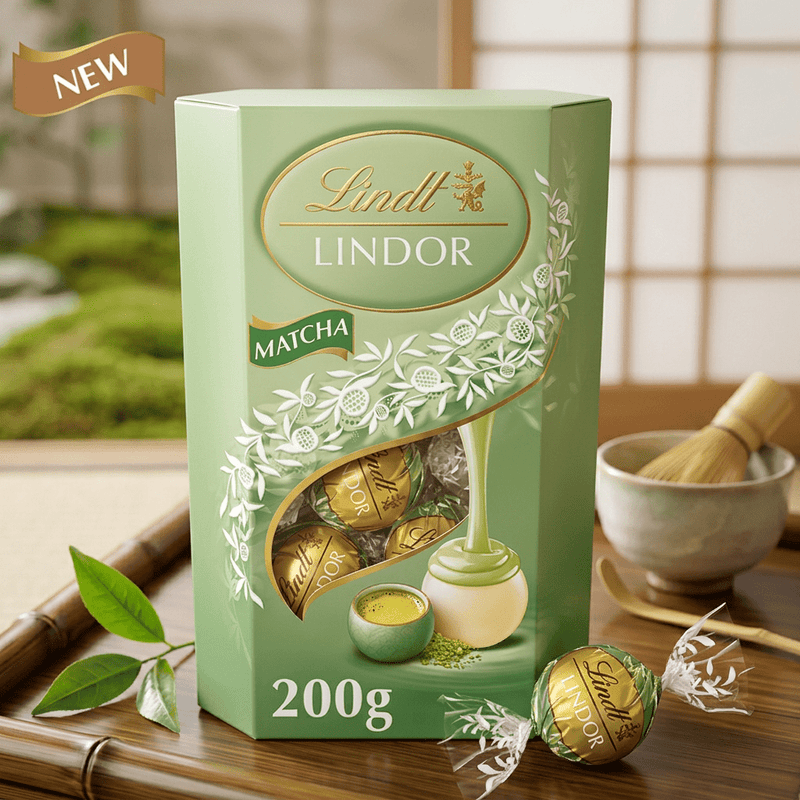 Lindt LINDOR Matcha White Chocolate Truffles Box 200g