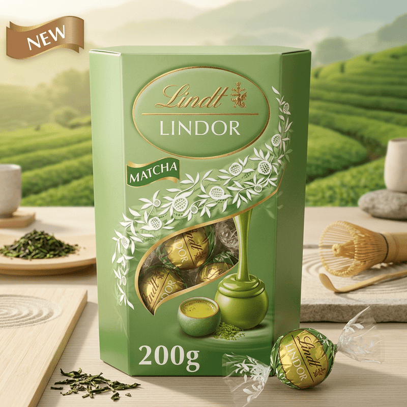 Lindt LINDOR Matcha White Chocolate Truffles Box 200g