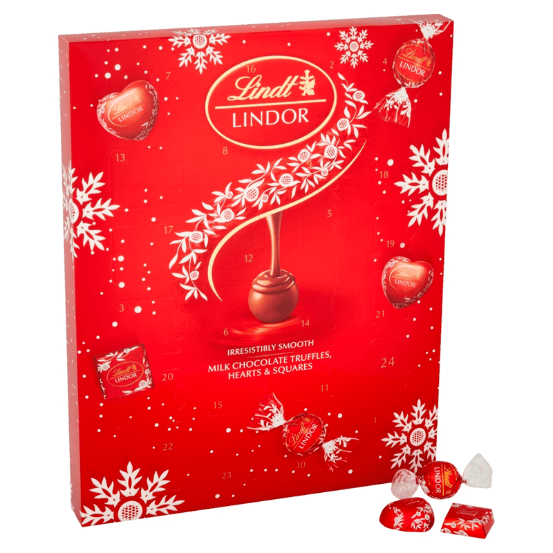 Lindt Lindor Milk Chocolate Christmas Advent Calendar 235g