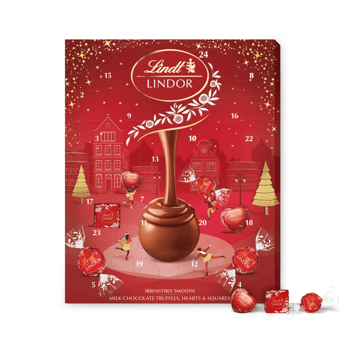 Lindt Lindor Milk Chocolate Christmas Advent Calendar 235g