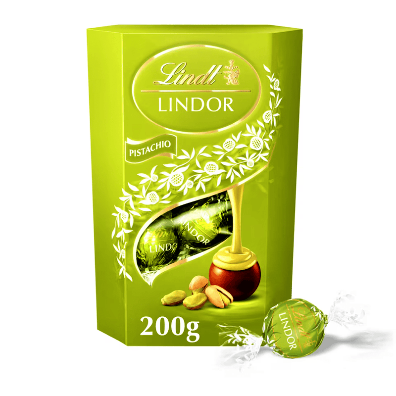 Lindt Lindor PISTACHIO Chocolate Truffles Gift Box 200g - Happy Candy UK LTD