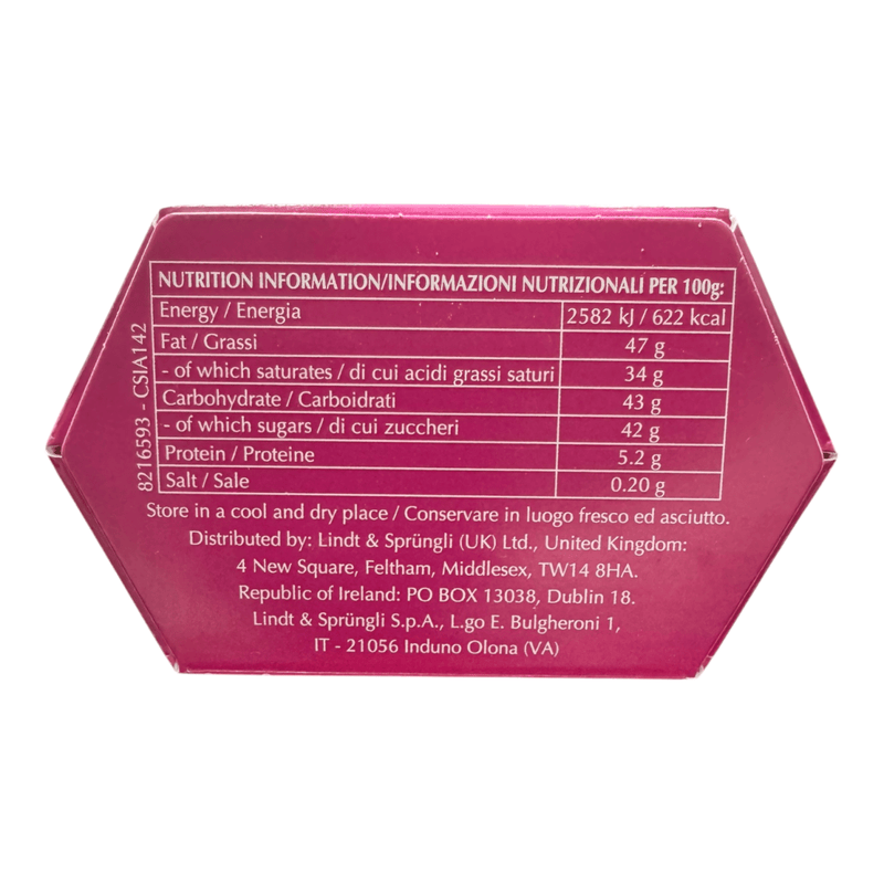 Lindt Lindor Raspberry & Cream Milk Chocolate Truffles Box 200g