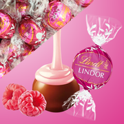 Lindt Lindor Raspberry & Cream Milk Chocolate Truffles Box 200g