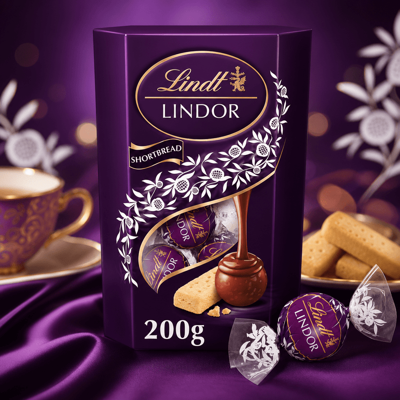 Lindt Lindor Shortbread LIMITED EDITION Milk Chocolate Truffles Box 200g