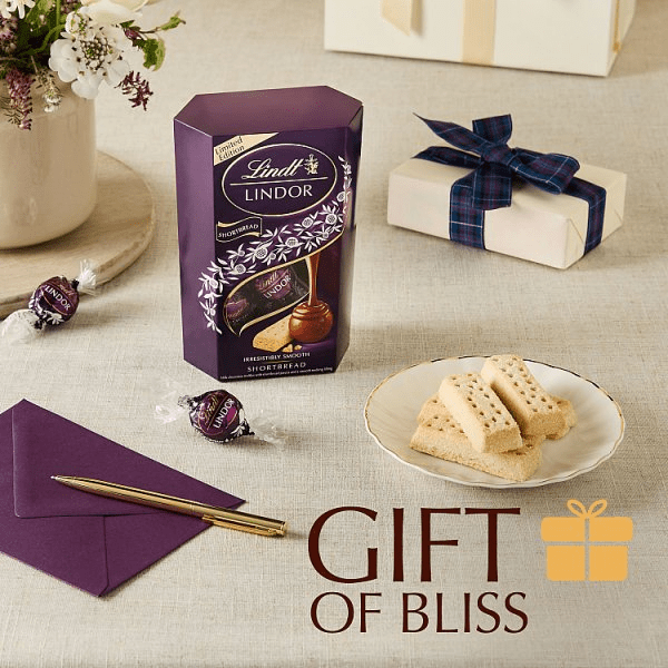 Lindt Lindor Shortbread LIMITED EDITION Milk Chocolate Truffles Box 200g