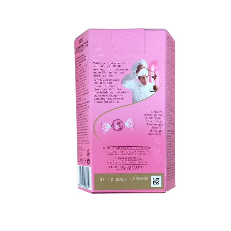 Lindt Lindor Strawberries & Cream Truffles 200g - Happy Candy UK LTD