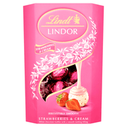 Lindt Lindor Strawberries & Cream Truffles 200g - Happy Candy UK LTD
