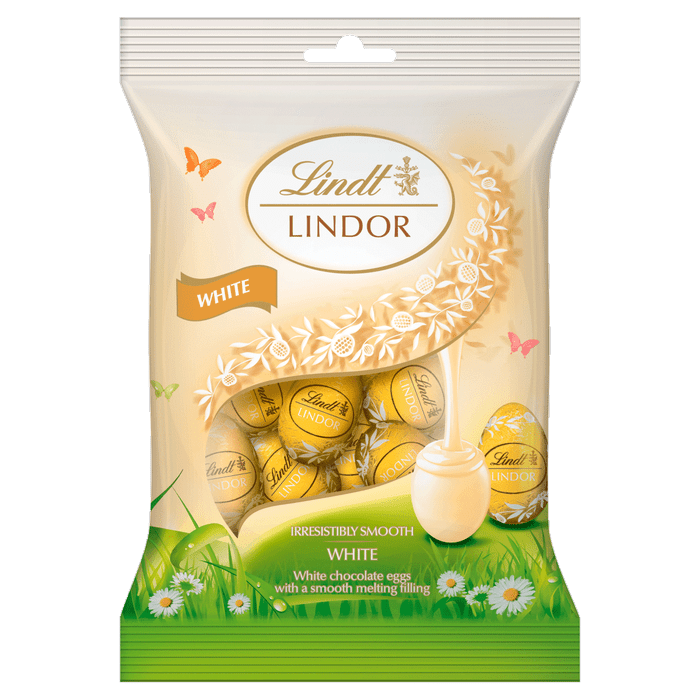 Lindt Lindor White Chocolate Easter Mini Eggs Bag 80g