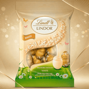 Lindt Lindor White Chocolate Easter Mini Eggs Bag 80g