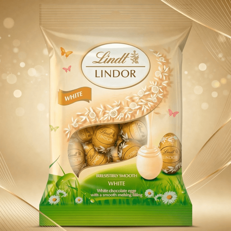 Lindt Lindor White Chocolate Easter Mini Eggs Bag 80g