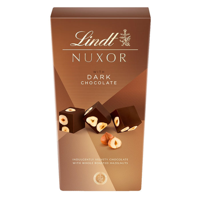 Lindt Nuxor with Dark Chocolate and Whole Roasted Hazelnuts Box 165g - Happy Candy UK LTD