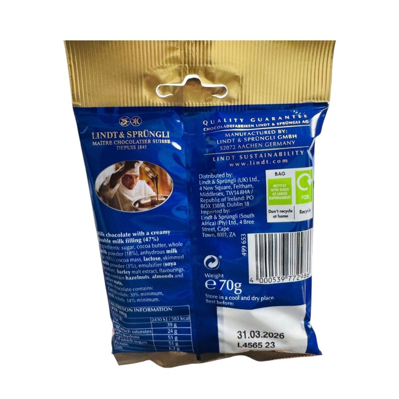 Lindt Snowdrops Milk Chocolate Bag 70g
