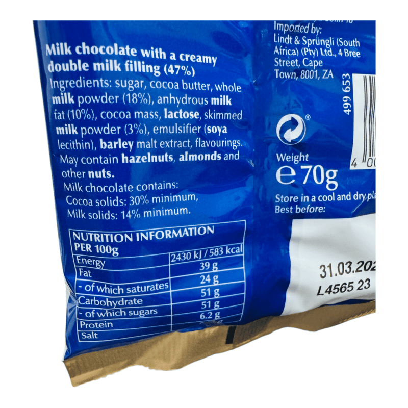 Lindt Snowdrops Milk Chocolate Bag 70g