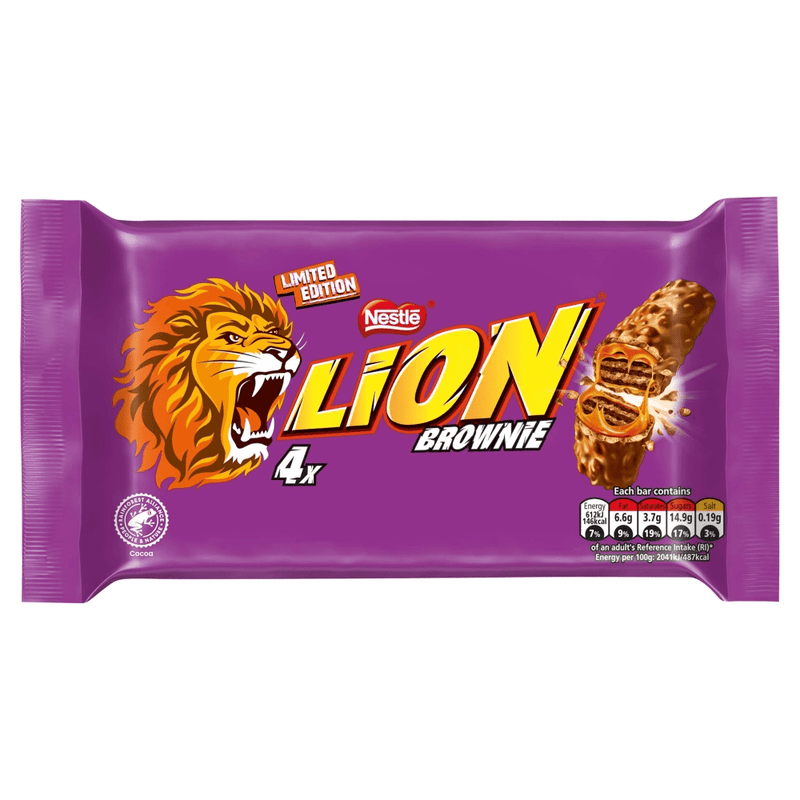 Lion Brownie Milk Chocolate Bar Multipack (4x30g) 120g
