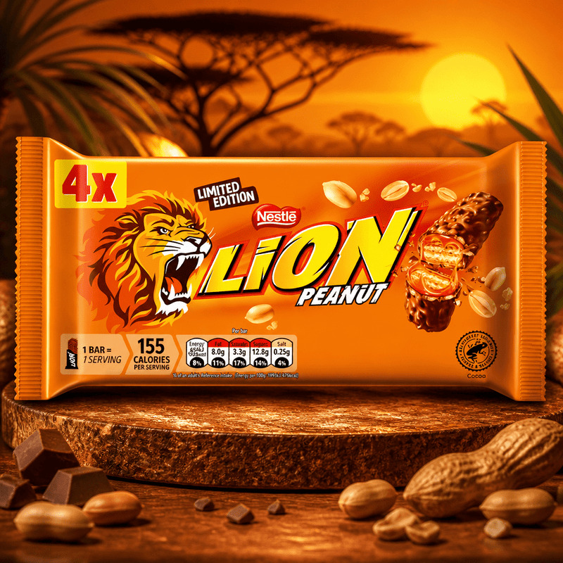 Lion Limited Edition Peanut Bars 4 Pack Multipack 124g